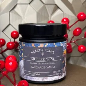 Lumânare artizanală din ceară de soia naturală