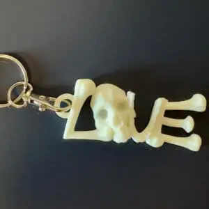 Breloc LOVE cu design craniu